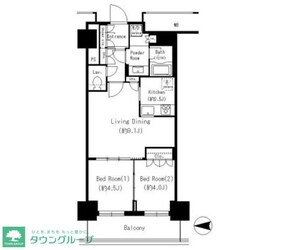 キャナルスクウェア豊洲の物件間取画像